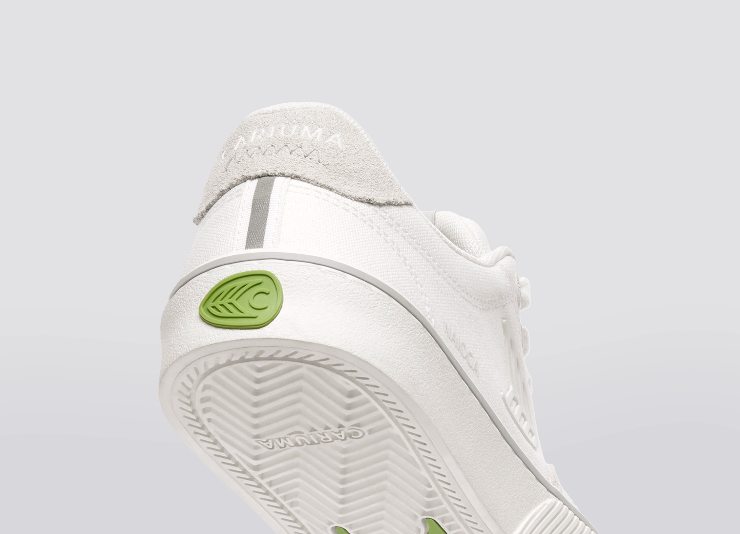 NAIOCA Stripe Suede and Canvas Smoke White