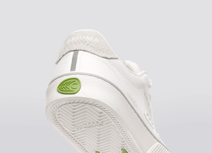NAIOCA Stripe Suede and Canvas Smoke White