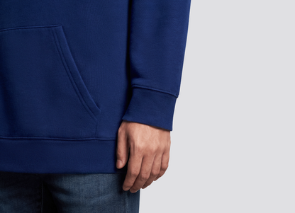 Hoodie Navy with Blue Logo