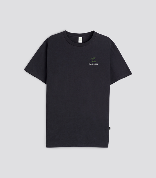 T-Shirt Black with Small Green Logo