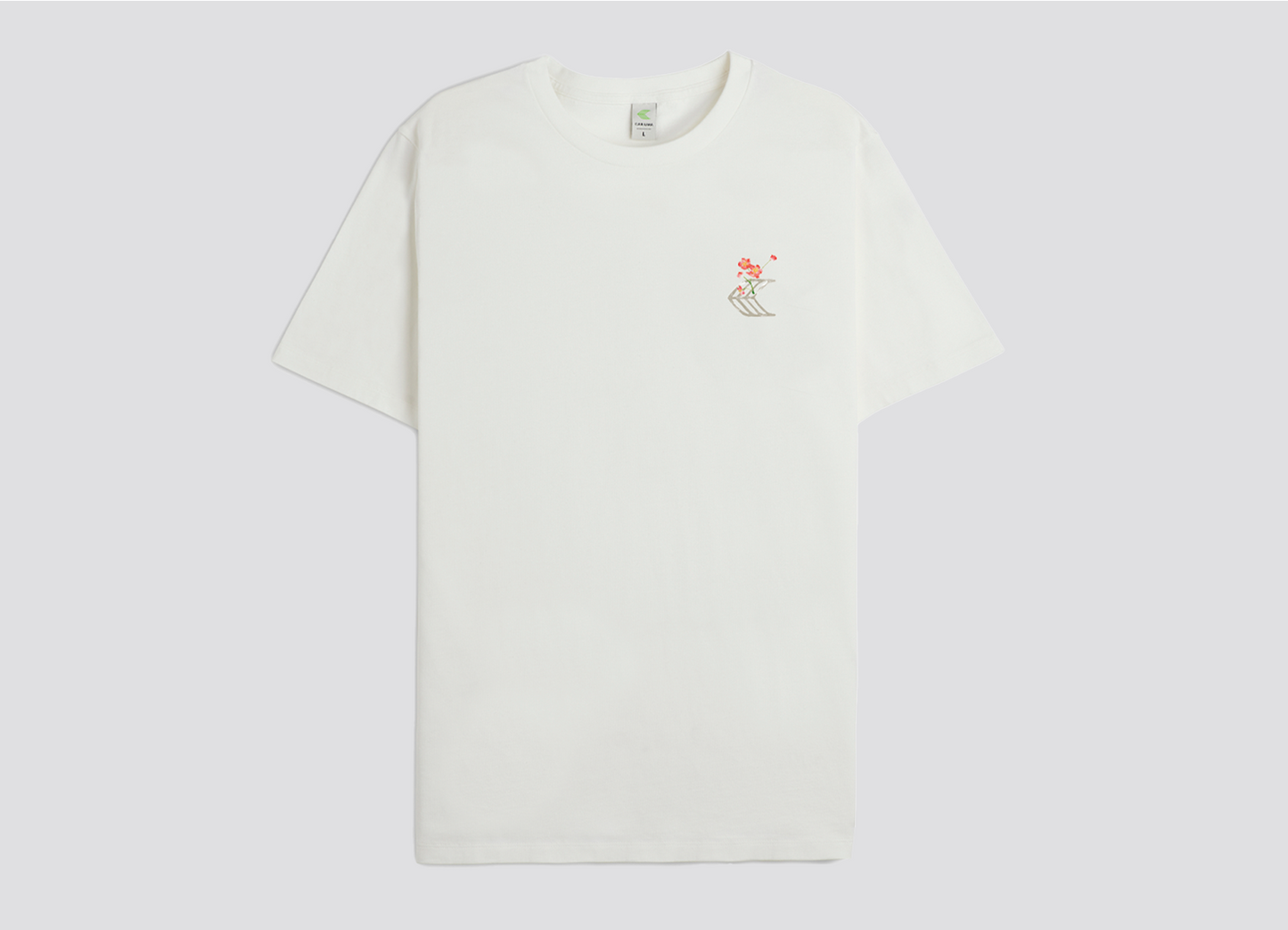 T-Shirt Off-White Floral Skateboard